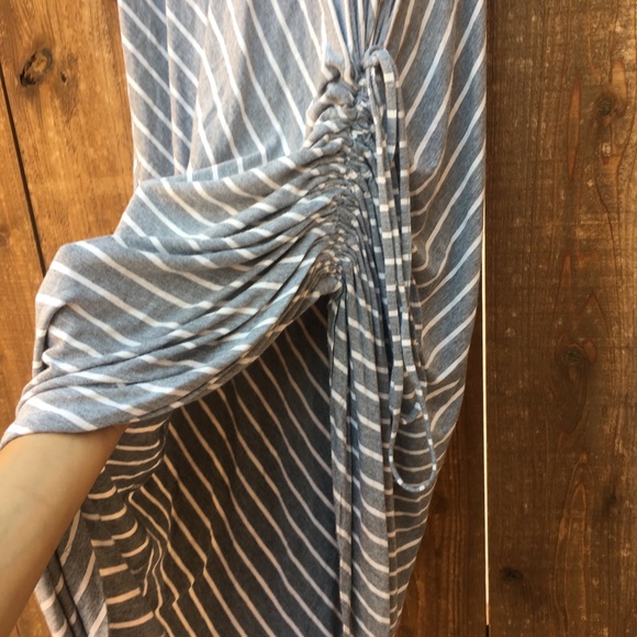 Athleta Maxi ruched-side striped dress Small - Picture 4 of 7